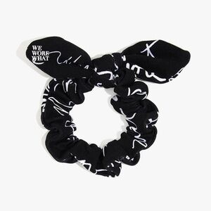 WeWoreWhat Black Multi Logo Scrunchie